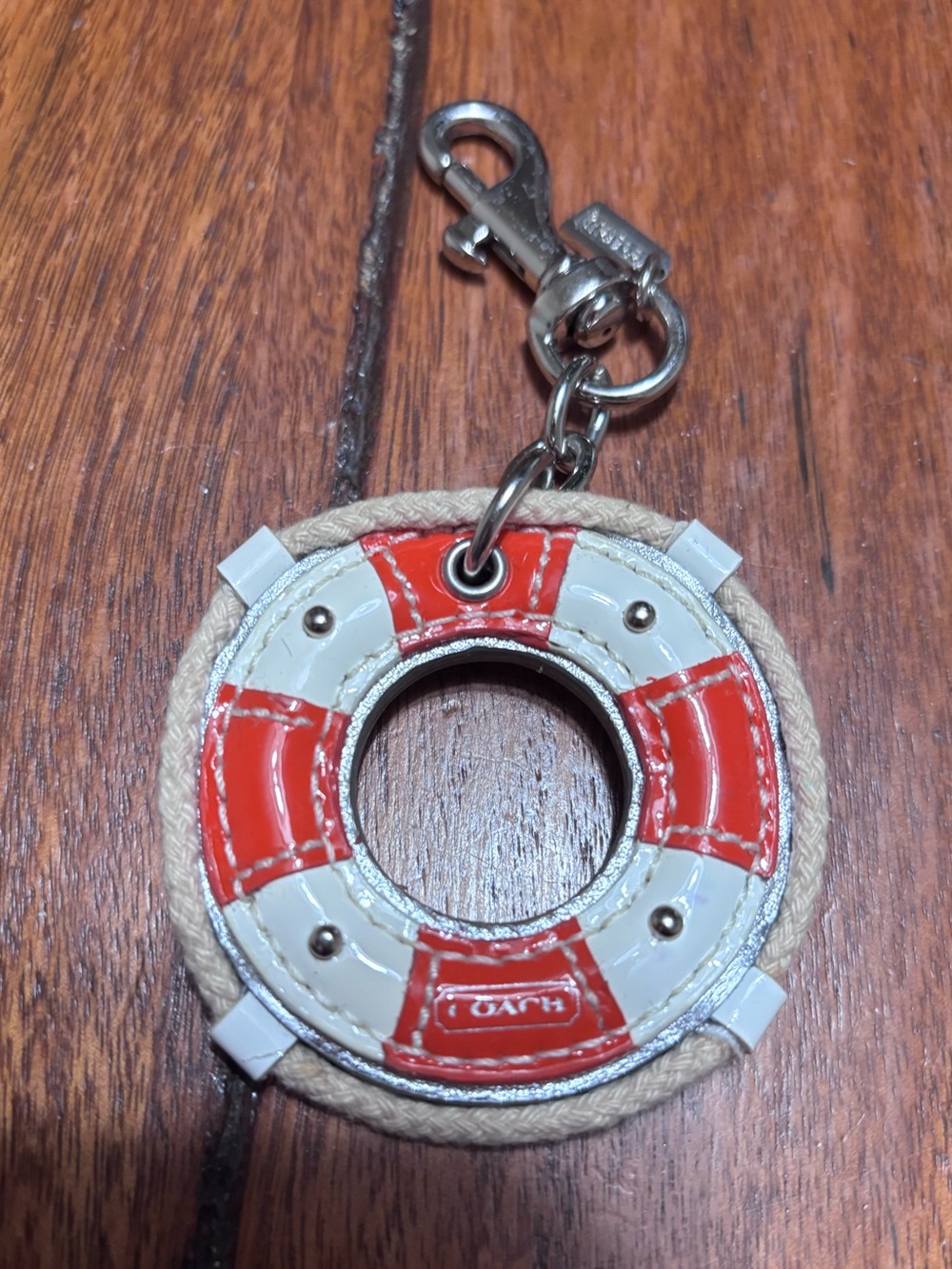 Coach life ring keychain